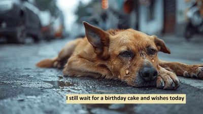 I still wait for a birthday cake and wishes today